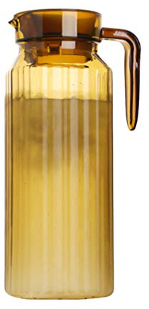 Wasserkrug Saftkrug 1100ml Kühlschrankkrug Kunststoff Karaffe Saft Krug mit Deckel Wasserkaraffe Wasserkanne für Kühlschrank Eistee Getränke Tee Milch