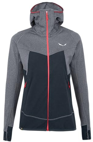 Salewa Damen Puez Hybrid Polarlite Hooded Fleece Women Jacke, NAVY BLAZER MELANGE, 40 EU