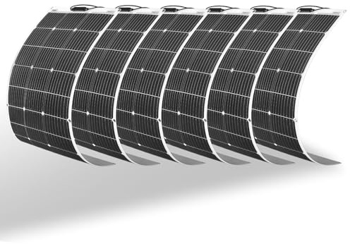 6pcs 100W 18V Solarpanel Semi-Flexible(600W) Mono Solarmodul FüR ideal für Wohnmobil, Camping, Gartenhaus,12v Kfz Batterie,AGM, Gelbatterie, SäUrebatterie