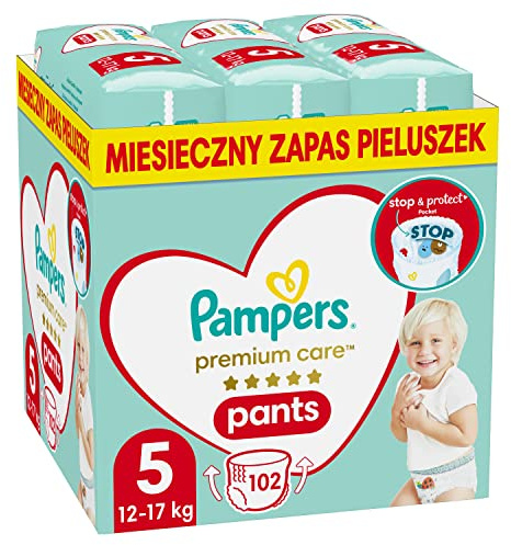 Pampers (gammal version), byxor blöjor storlek 5 (12–17 kg), 102 stycken