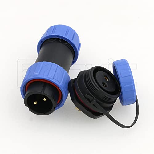 Eonvic HE21 2 Pin Aviazione Connettore Montaggio a Pannello Spina Aviazione Presa Maschio Femmina Impermeabile IP68 Connettori per Dispositivo Industriale Segnale di Potenza