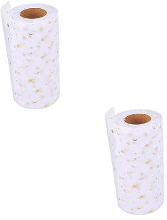 ABOOFAN 2stücke Glitzernde Tüll-tischskirt Für Hochzeiten Und Partys Elegante Tischdekoration Weiß Mit Pailletten Yards Lang Für Geburtstagsfeiern Und Festliche Anlässe