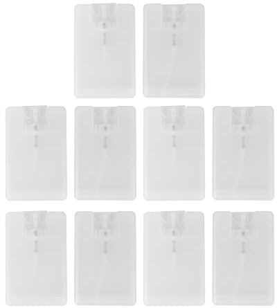 Mini Parfümzerstäuber Sprühflaschen, Reise Mist Spray Flaschen, 10 Stück 20 Ml Kartenetui Parfüm Sprühflaschen Kreditkarte Feiner Nebel Sprühflasche leer flach Zerstäuber Pumpe für Transport Parfüm