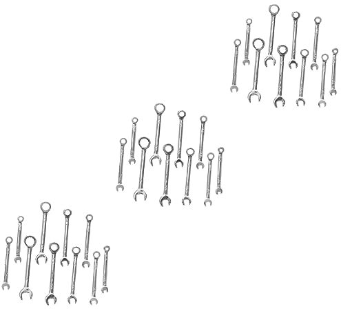 Uonlytech 30pcs Small Steel Open End Wrenches Portable Dual-end Spanner Tools for Home Repair Including Metric Wrenches for Car Maintenance