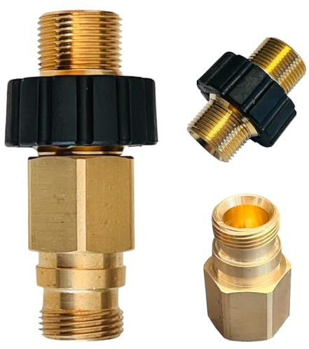 M&M Smartek adaptador de alta presión para limpiadoras de alta presión con accesorios de conector de manguera M22x1,5 AG a TR22 AG