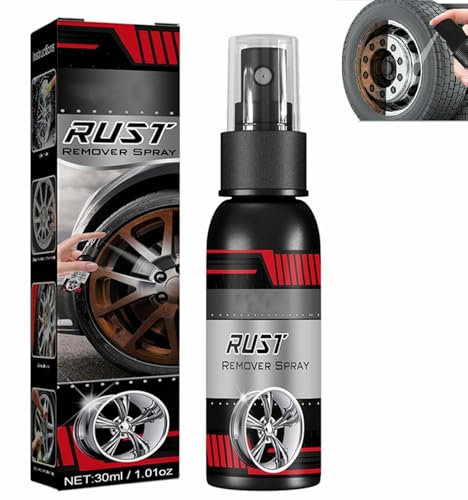 Rakiuty Rust Remover Spray,Car Rust Remover Wheel Cleaner,Rust Remover for Automotive Wheel Hubs,Multipurpose Rust Remover Spray,Rust Out Instant Remover Spray,Car Rust Remover