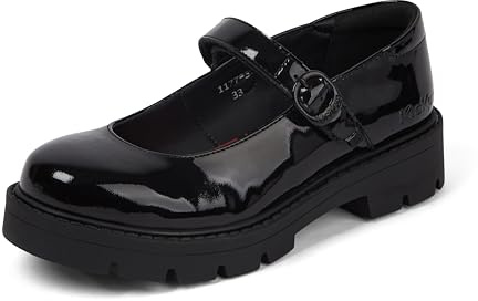 Kickers Mädchen Kori Mary Jane Puppenschuhe, Schwarz, 12.5 UK Child