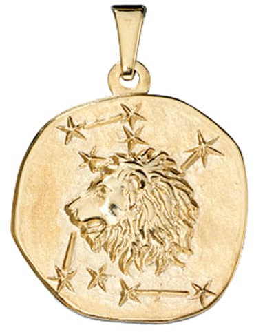 Sternzeichen Löwe - Anhänger aus 333 Gold Gelbgold Halsschmuck Unisex