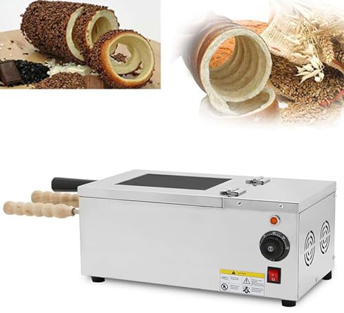 SaryEdge Macchina per Ciambelle a Camino Commerciale, Camino Elettrico Cavo Rotondo, con 2 rulli, per Ristorante, Cucina Domestica, Snack Bar(