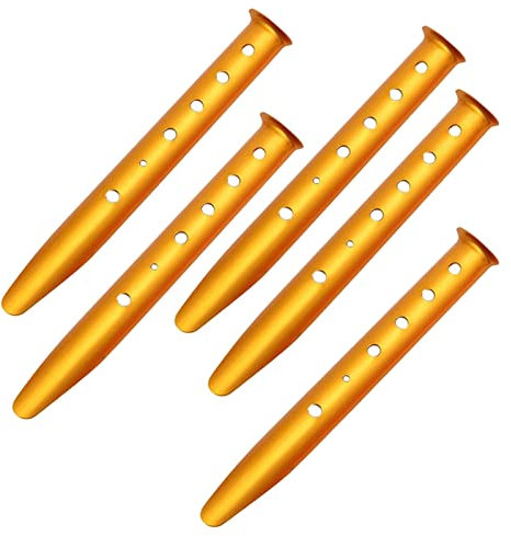 Tragbare Zeltheringe, Erdnägel, Schnee, Sand, Camping, Gelb, 31 cm, 5 Stück