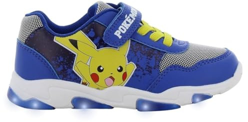 Leomil Pokémon Baskets Garçon Lumineuses Chaussure Enfant 29, Idéal pour l'école et Les Loisirs, Bleu