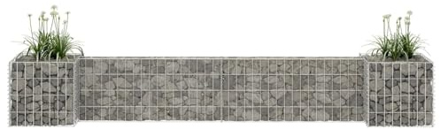 Gecheer H-Shaped Gabion Planter Steel Wire 260x40x40 cm Gabions Model145658