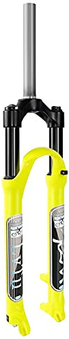 AttLvTu Forcella MTB Ammortizzata, 26/27.5/29 Pollici Forcella Anteriore a Molla ad Olio, Corsa 105mm, Blocco Manuale, Compatibile con Freni a Disco(29)