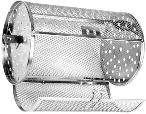 Gatuida Panier Rotatif Acier Inoxydable pour Grill et Barbecue Rotation Uniforme Cuisson sans Retournement pour Pommes de Terre Noix Châtaignes