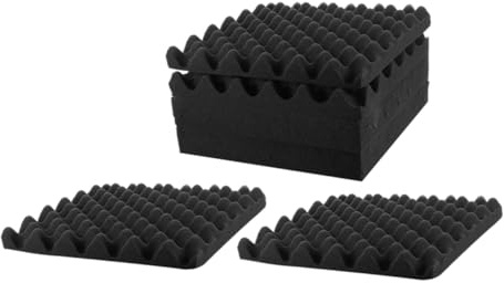 Luxshiny 8Pcs Self-adhesive Acoustic Panels Soundproofing Boards for Bedroom Wall High-density Sound Absorbing Padding Lightweight Noise Reduction