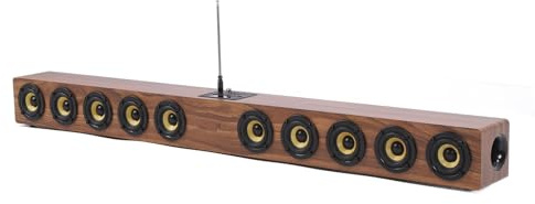 Annadue Wood Wireless Soundbar-högtalare, 50W HiFi Bluetooth 5.3 Soundbar med 360 Surround Sound, MDF-hölje, Multianslutning, för TV-dator Hemmabio