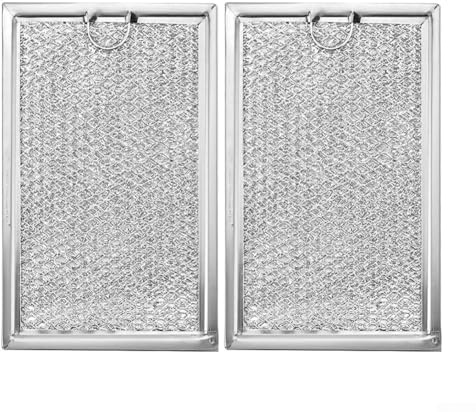 Besttoolifes WB06X10359 Filtro de grasa para horno microondas, repuesto de malla de aluminio para varios modelos, paquete de 2
