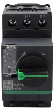 NbgrvB Motore serie GV2PM per interruttore di protezione interruttore magnetico termico con manopola, nero, per sovraccarico e cortocircuito design compatto per protezione GV2PM32C 24-32A