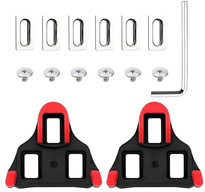Premium SPD Cleats für Fahrradschuhe, kompatibel mit Shimano SPD SL Cleats, langlebig, rutschfest, Hochleistungs-Pedalklampen für Rennräder und Indoor-Bikes