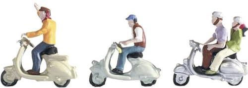 Noch - 36910 - Modélisme Ferroviaire - Scootéristes - 4 Figurines + 3 Scooters