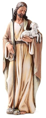 Roman Joseph's Studio Inc., Renaissance Collection, Holy Statue Figurine, 6.25 H Good Shepherd Figure, Religious Figure, Religious Décor, (2.38 x 1.75 x 6.25 Inches)
