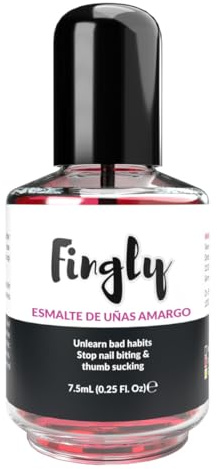 Fingly Smalto Per Non Mangiare Unghia - Smalto Onicofagia Bio Amaro Per Unghie Di Bambini Ed Adulti - Effetto A Lunga Durata - 7,5 Ml