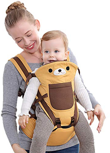 Rufun Babytrage Tiermuster Hüftsitz Ergonomisch für Neugeborene Vorne und Hinten