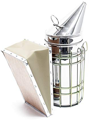 Rauchbläser Bee Smoker Rauchdose Imkerpfeife Imkerei Verzinkter Stahl Rinderleder