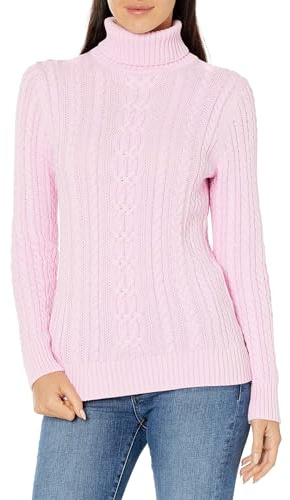 Amazon Essentials Mujer Jersey de Cuello Vuelto y Punto Cable de Tipo Pescador (Disponible en Tallas Grandes)