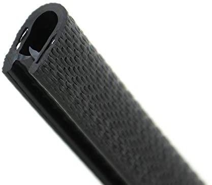 SMI-Kantenschutzprofil KS1-4S-M für 1-4mm PVC mit Stahleinlage Schwarz selbstklemmend ohne Kleber - Kantenschutz, Kederprofil, Kantenprofil, Kantenschutzleiste für Autotüren, Bleche (30 m)
