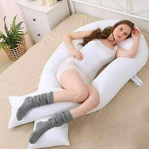 GB TEXTILE 12 Ft Comfort U Pillow Full Body Maternity Pregnancy Support Adult