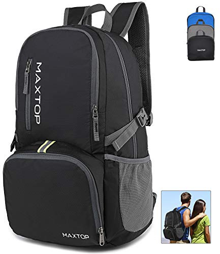 MAXTOP Ultraleichter Wanderrucksack Herren Damen Faltbar & Packbar, Trekking Rucksack Wasserdicht für Outdoor, Camping, Wandern, Reisen Daypack 30L/40L/50L