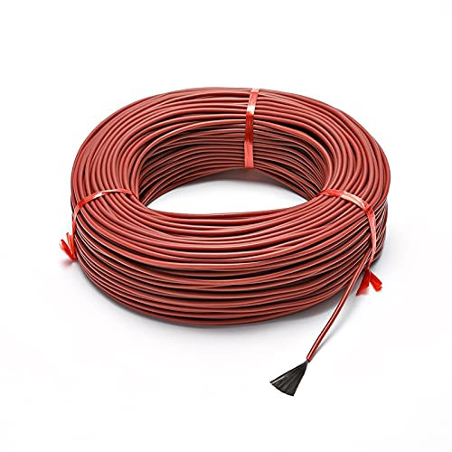 XXDONG Lxrzls. 100m 12k 33Ohm Silikonkautschuk Kohlefaser Heizung Kabel 5V 220V Fußbodenheizung Hohe Qualität Infrarot Heizdraht (Size : 100M)