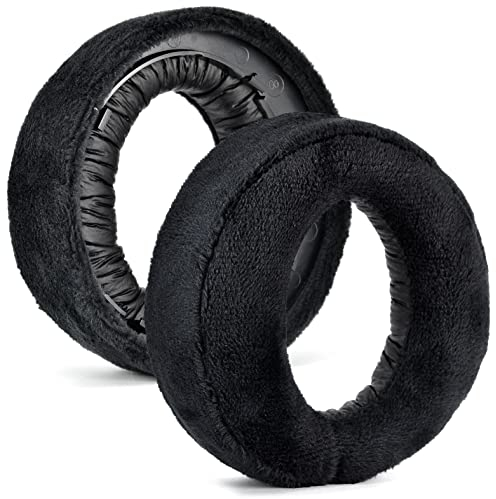 PS5 Ear Cushion - defean Ersatz Ohrpolster Cover Kompatibel mit Sony PS5 Wireless Kopfhörer, Pulse 3D Wireless Headset, Weicher Schaumstoff, High Density Noise Cancelling Foam (Schwarzes Velour)