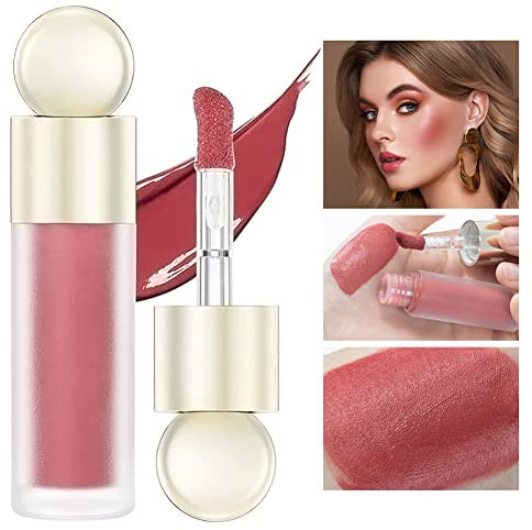 Lucoss Blush Liquido in Crema - Fard Make Up Pesca Rosa Lunga Durata Impermeabile e Dall'aspetto Naturale, Non Appiccicoso