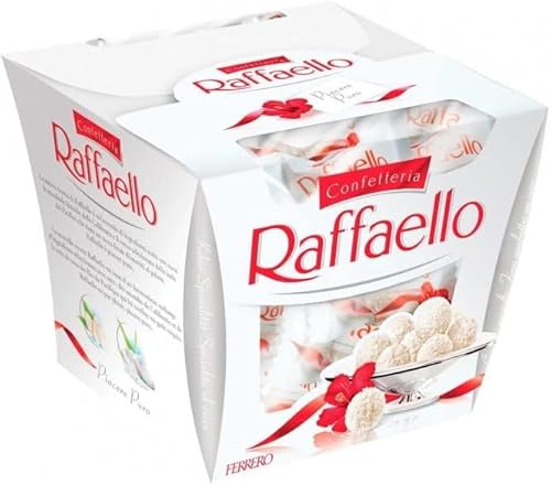 CAIYA Raffaello Praline Ricoperte di Scaglie di Cocco con Ripieno Cremoso e Croccante Mandorla 180g