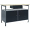 Rantry Banco da Lavoro Nero 120x60x85 cm in Acciaio, Banco Tavolo da Lavoro per Garage Officina R1 Decorazione da Mobili