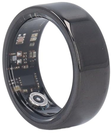 Smart Ring Health Tracker, Podómetro de Anillo de Cerámica Recargable por USB, Podómetro de Seguimiento de Sueño Bluetooth, Anillo de Cerámica (No. 8)