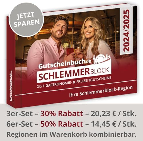 Gutscheinbuch.de Schlemmerblock Ulm/Neu-Ulm & Umgebung 2025 inkl. Guthabencode für Mobile-Gutscheine.de