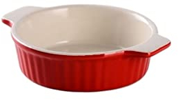 GLigeT Pirofile da Forno Ciotola da Forno in Ceramica Anfora Teglia da Forno Piatto da Frutta Home Restaurant Dessert Cottura da tavola for Forno Pirofila Lasagne(A-16 * 13 * 4cm)
