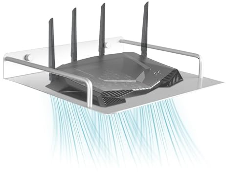 Router-Aufbewahrungsregal – WLAN-Router-Rack, Wandmontage, Router-Rack, Metall, einlagig, Aluminium, Wandregale für Kabelbox, Weltraum-Aluminium, schwarzes Aufbewahrungsregal für Steckbrett