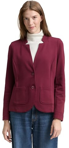 Tom Tailor Blazer da Donna, 16427 - Bordeaux Red, XS