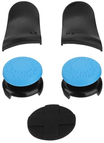 Create idea 1 lot de housses de joystick 5 en 1 avec clé croisée L2 R2 compatible avec manette de console de jeu PlayStation 5 (bleu)