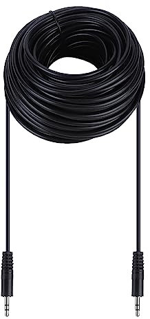 CHEOTIME Male to Male 3.5mm Audio Cable, Shielded Copper Core, High Quality Audio Cable for Speakers, Headsets, and Audio Devices, Available in 10m, 15m, 20m, and 30m Lengths (20m / 65.6ft)