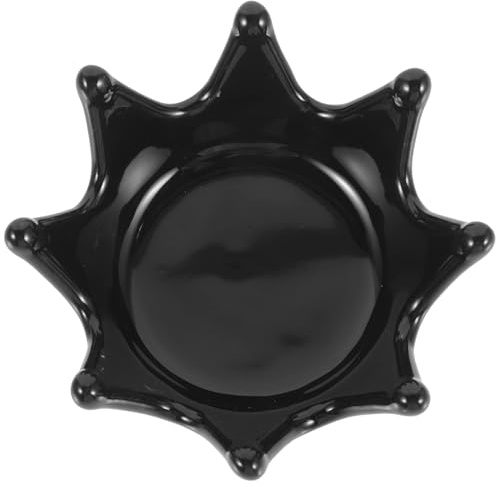 BESPORTBLE Disco di stoccaggio dei gioielli a piccolo vassoio portagioie nero ornamento scrivania vassoio della decorativo portagioielli della piatto di gioielli ceramica