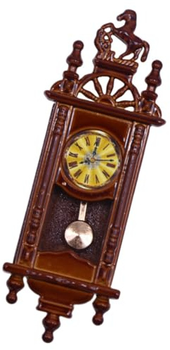 Milisten 1stücke Mini Pendulum Clock Ornament Retro Miniatur Pendeluhr Für Puppenhäuser Vintage Tischuhr Dekoration Kreative Und Lebensechte Gestaltung Für Miniaturmöbel Und