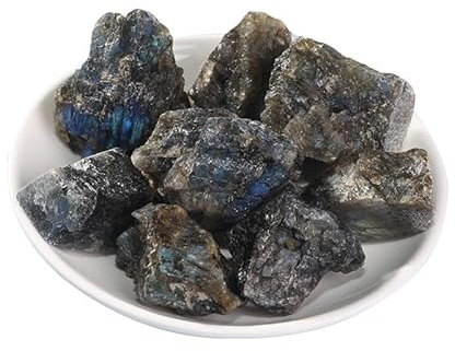 NEBE Cristales Rocas Piedra Lunar Natural, Piedra de Cristal, difusor, feldespato, Adornos Decorativos, artesanías, Piedra desmagnetizante Cristales y Piedras Curativas(2-3cm100g)
