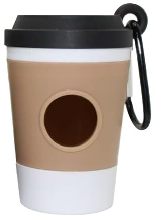 Hundekotbeutel Halter Wand - Hundekotbeutel Tasche | Beutelspender Hund, Poop -Taschen -Spender Kaffeetasse Stil, Pet Doggie Müllorganisator, Tragbarer Träger Mit Carabiner -Clip Für Gehen, Park