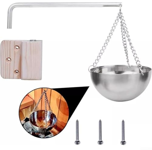 QOXEZY Ciotola per aromi sauna, ciotola per oli essenziali in acciaio inossidabile, ciotola per aromaterapia per sauna, accessori per sauna, accessori per sauna e spa