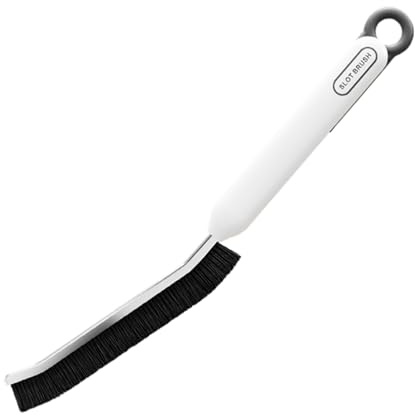 Dewireaey Brosse de nettoyage pour crevasses | Brosse à poils durs pour le nettoyage des angles morts et des crevasses | Brosse multifonction avec long manche et dépoussiérant pour sols de cuisine